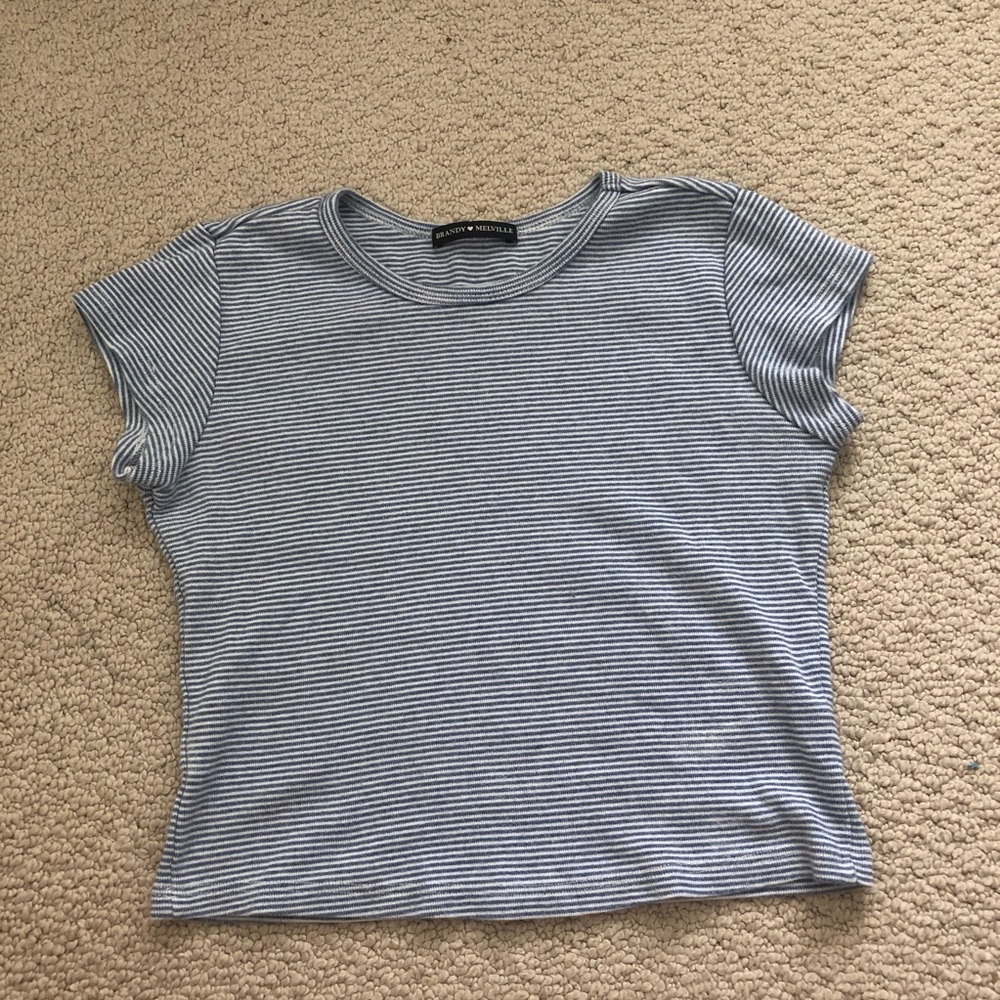 striped brandy Melville cropped t-shirt
